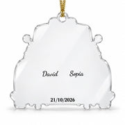 Mặt dây chuyền acrylic xe cổ trong suốt