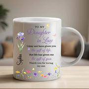 LovoraGift Personalized Daughter-in-Law Mug – Custom Name & Birth Flower Gift