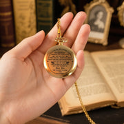LovoraGift™ Personalized Grandson Pocket Watch – Custom Name & Signature “Love You for the Rest of Time” Keepsake