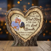LovoraGift Personalized Heart Acrylic Plaque – Custom Couple Photo Anniversary Keepsake