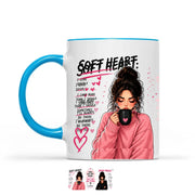 LovoraGift Personalized Kind But Not Weak Mug – Soft Heart Savage Mindset Accent Coffee Mug