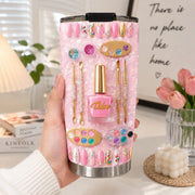 LovoraGift Personalized Nail Technician Tumbler – Custom Name Nail Art Insulated Travel Tumbler