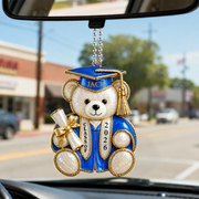 LovoraGift Personalized Wood Car Ornament – Custom Graduate Name & Graduation Year Gift