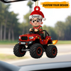 MEGA3-039-Custom Shape Acrylic Ornament-Printway-Kid Driving Monster Truck