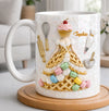LovoraGift Personalized Baker Queen Mug – Sweet Dessert Dress Ceramic Coffee Mug