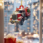 LovoraGift Personalized Best Truck Driver Wooden Ornament – Custom Semi Truck Christmas Hanging Decoration