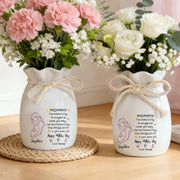 LovoraGift Personalized Ceramic Vase – Custom Mom-to-Be Name & Baby Signature Mother’s Day Gift