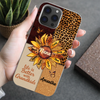 LovoraGift Personalized Clear Silicone Phone Case – Custom Grandma Sunflower & Grandkids Names Gift