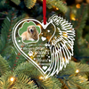 LovoraGift Personalized Dog Memorial Heart Wings Ornament – Custom Photo Acrylic Remembrance Keepsake