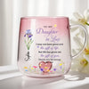 LovoraGift Personalized Gradient Glass Mug – Custom Daughter-in-Law Name & Birth Flower Gift