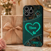 LovoraGift Personalized Grandma Heart Luminous Phone Case – Custom Grandkids Names Glow Phone Cover