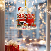 LovoraGift Personalized Growing Old Together Christmas Ornament – Custom Couple Wooden Hanging Ornament