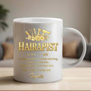 LovoraGift Personalized Hair Stylist Mug – Custom Name Hairapist Coffee Mug Gift