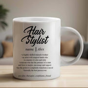 LovoraGift Personalized Hair Stylist Mug – Custom Name Minimalist Definition Coffee Mug Gift