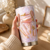 LovoraGift Personalized Half Print Tumbler – Custom Hairstylist Name Stainless Steel Travel Cup