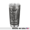 LovoraGift Personalized Half Print Tumbler – Custom Police Officer Name, Badge Number & Profession Gift
