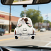 LovoraGift Personalized Just Married Car Ornament – Wedding Getaway Wooden Hanging Ornament