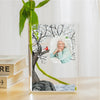 LovoraGift Personalized Memorial Acrylic Book Vase – Custom Photo “I’m Always With You” Remembrance Flower Vase