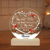 LovoraGift Personalized Memorial Cardinal Acrylic Night Light – In Loving Memory LED Lamp