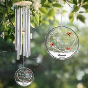 LovoraGift Personalized Memorial Cardinal Wind Chime – Custom Remembrance Glass Ornament Wind Chime