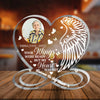 LovoraGift Personalized Memorial Heart Infinity Acrylic Plaque – Your Wings Were Ready Remembrance Keepsake