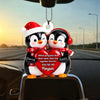 LovoraGift™ Personalized Penguin Couple Wood Ornament – Custom Names “You’re My Penguin” 2-Layer Christmas Keepsake