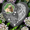 mk1LovoraGift Personalized Pet Memorial Heart Slate Stone – Custom Photo Dog Remembrance Tombstone