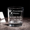 LovoraGift™ Personalized Prescription Whiskey Glass – Custom Name 11oz Gift for Him