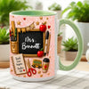 LovoraGift™ Personalized Teacher Accent Mug – Custom Title & Name “Teach Love Inspire” Gift