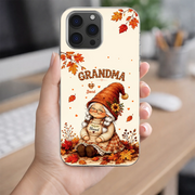 LovoraGift™ Personalized Thanksgiving Grandma Phone Case – Custom Grandma Nickname & Grandkids Names Autumn Gift