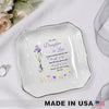 LovoraGift Personalized White Dish – Custom Daughter-in-law Name & Birth Flower Message Plate Gift