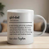 LovoraGift Personalized White Mug – Custom Girl Dad Definition & Name Gift