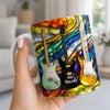 LovoraGift Personalized White Mug – Custom Guitarist Name Music Lover Gift