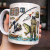 LovoraGift Personalized White Mug – Custom Name Fishing Gear Design Gift for Fishing Lover