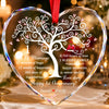 Personalized Anniversary Heart Crystal Glass Ornament – Couple Names & Years