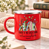 Personalized Book Lover Enamel Mug – Custom Name 12 oz