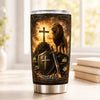 Personalized Christian Lion Tumbler 20 oz – Custom Name Faith Gift for Him
