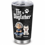 Personalized Dog Dad Tumbler – Custom Man & Dog Names, 20 oz