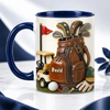 Personalized Golf Mug – Custom Name Two-Tone Ceramic Gift