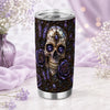 Personalized Gothic Skull Tumbler 20 oz – Custom Name Butterfly Art