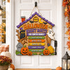 Personalized Halloween Wood Sign – Custom Name Night Route Decor