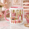 Personalized Nail Tech Mug – Custom Name Two-Tone Ceramic Gift