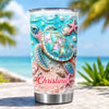 Personalized Sea Turtle Tumbler – Custom Name 20 oz Insulated 